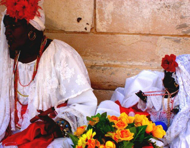 Local Woman smoking a cigar