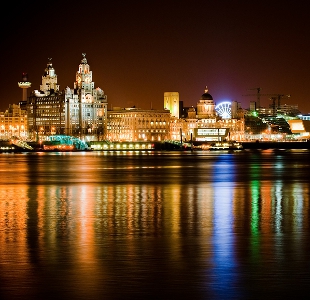 Liverpool at night