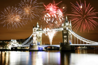 Fireworks over River Thames