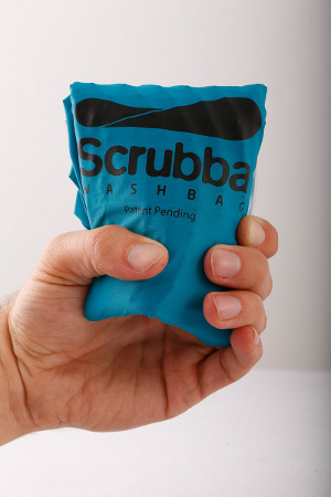 The folded Scrubba Scrubba Wash Bag
