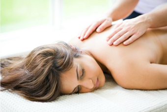 A back massage at Ragdale Hall