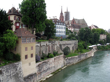 Basel on the Rhine river