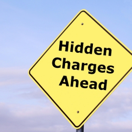 hidden charges ahead sign