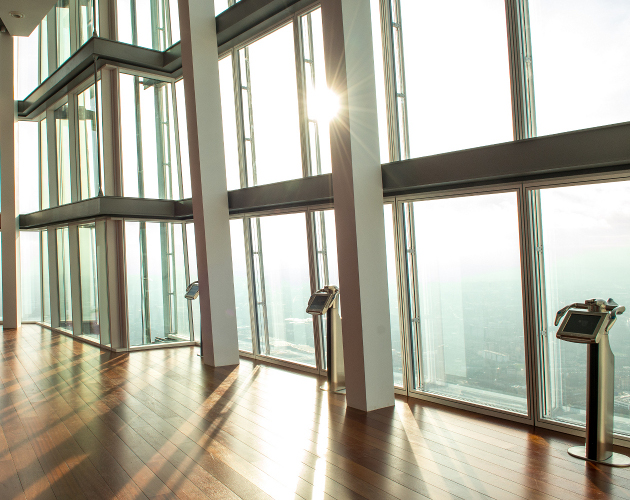 The stunning viewing gallery is waiting for you to enjoy the best views in London