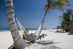 On a hammock in Mexico