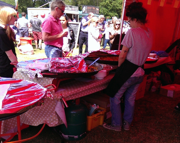 There was food for every taste, including these fantastic paellas