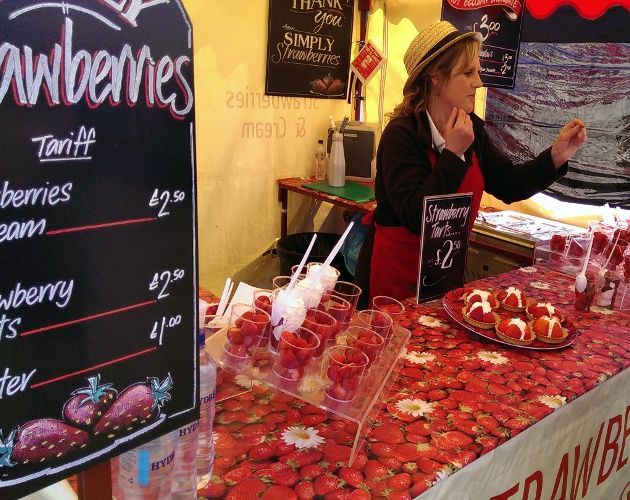 There were even strawberries and cream to get everyone in the mood for Wimbledon