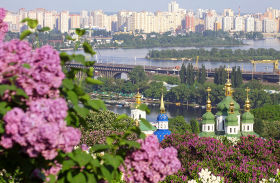 M.M Gyshko Botanic Gardens M.M Gyshko Botanic Gardens with Vydubychi Monastery