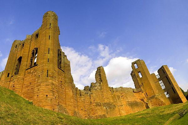 Kenilworth Castle with lawn